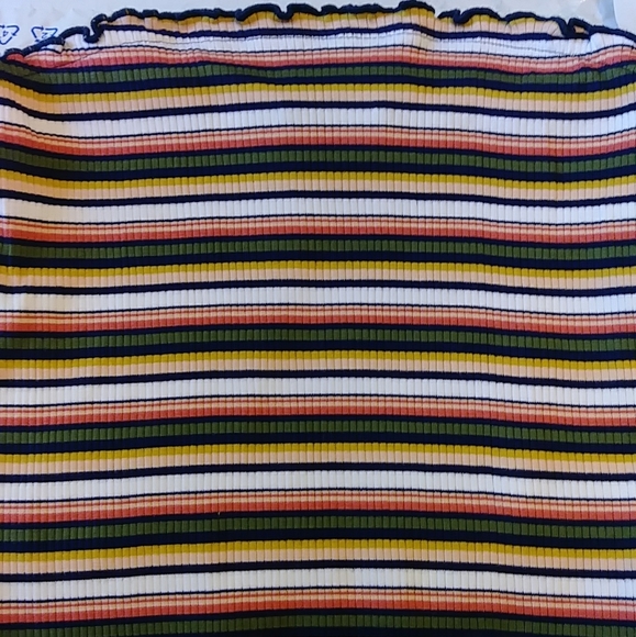 Derek Heart Juniors White Multicolor Striped Strapless soft Knit Tube Top S 410 - Picture 1 of 4